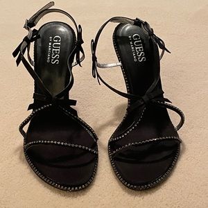 Guess by Marciano Cricket Satin Heels, Black, 7